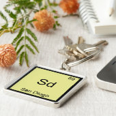 Sd - San Diego Grappig Element Chemie Symbool T-sh Sleutelhanger (Zijkant)