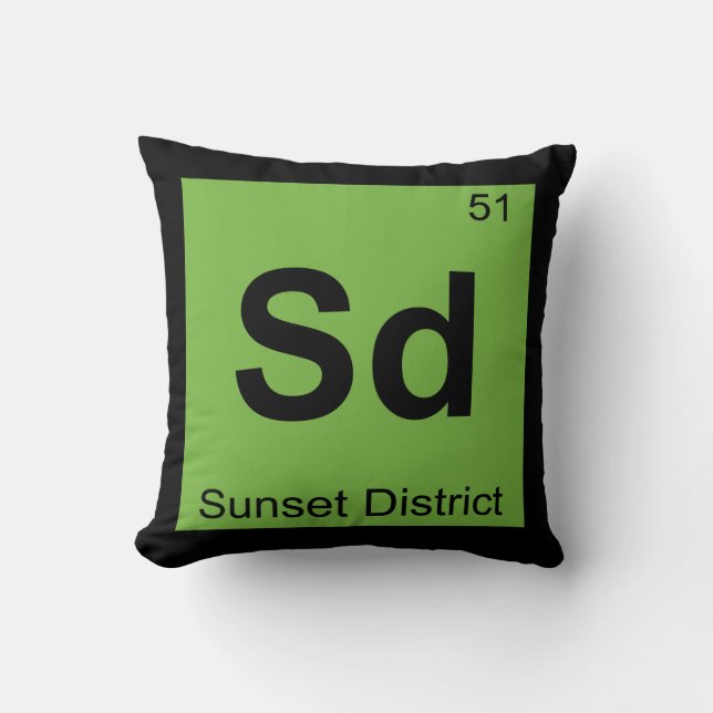 Sd - Sunset District San Francisco Scheikunde Kussen (Voorkant)
