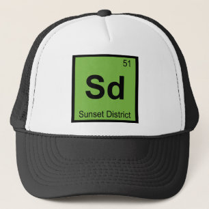 Sd - Sunset District San Francisco Scheikunde Trucker Pet
