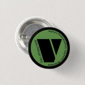 SD Vegetariërs verenigen zich! Knoop Ronde Button 3,2 Cm (Voorkant /achterkant)