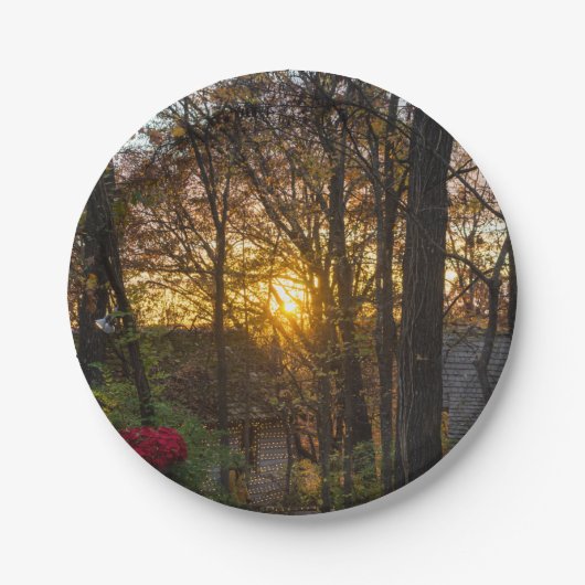 Sdc Woods Zonsondergang Papieren Bordje (Voorkant)