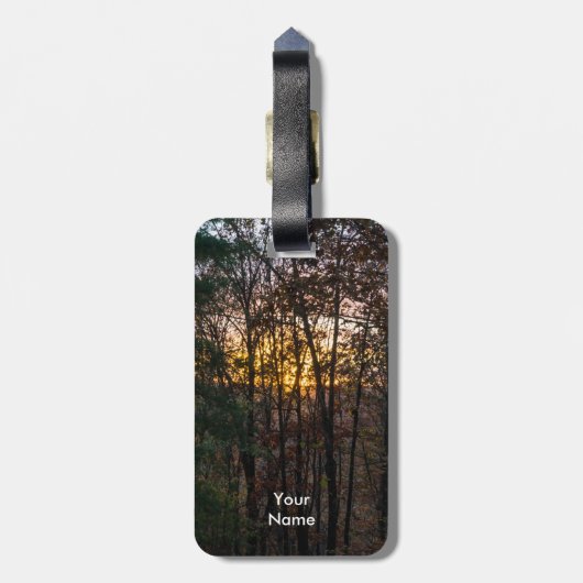 SDC Woody Sunset Bagagelabel (Achterkant verticaal)