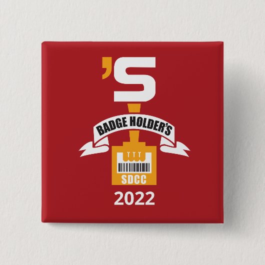 SDCC:BH 2022-pins Vierkante Button 5,1 Cm (Voorkant)