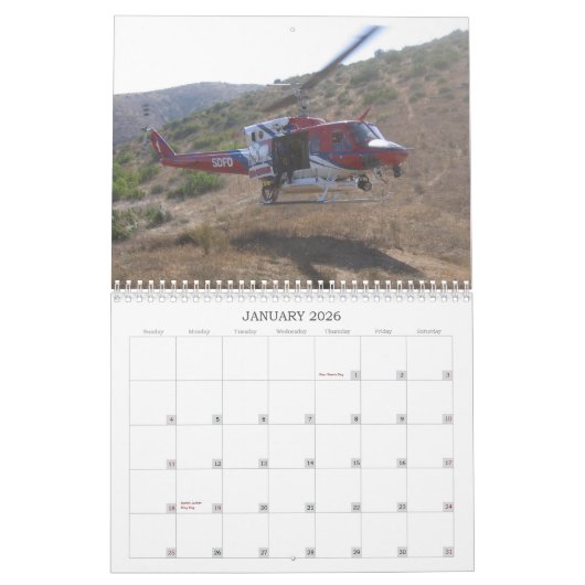 SDFD-helikopter Kalender (Jan 2026)