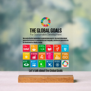 SDG Bureaublad Naambord - ESG Kantoor Motivatie Acryl Bord