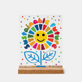 SDG Executive Desk Sign - ESG Kantoor Motivator Acryl Bord