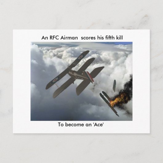 Se5a doodt DFW, An RFC Airman scoort zijn vijfde.. Briefkaart (Voorkant)