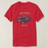 SE5a RAF WWI Fighter vliegtuig T-shirt (Design voorkant)