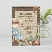 Se Buscan wilde Westerne cowboyverjaardag Kaart (Staand voorkant)