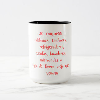 "se compran..." mug tweekleurige koffiemok