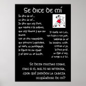 Se dice de mi Lyrics Tango Poster (Voorkant)