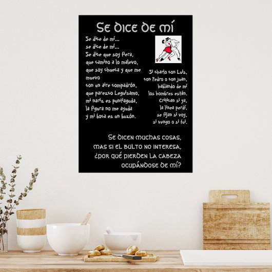 Se dice de mi Lyrics Tango Poster (Keuken)