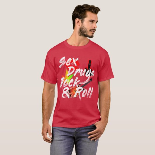 Se drugs Rock and Roll boy T-shirt (Voorkant volledig)