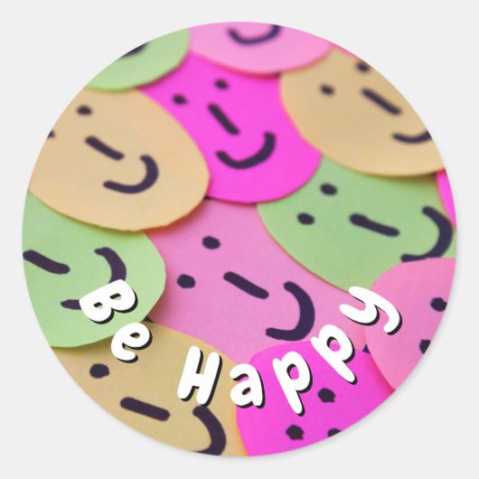 Se Feliz Ronde Sticker (Voorkant)