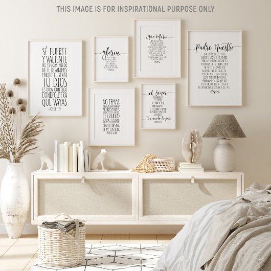 Sé fuerte y valiente, Josué 1:9 Poster