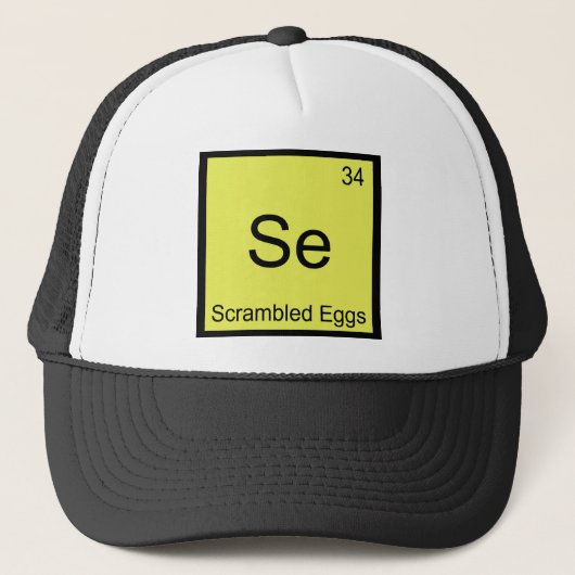 Se - Geklutste Eieren Grappig Chemie Elementsymboo Trucker Pet (Voorkant)