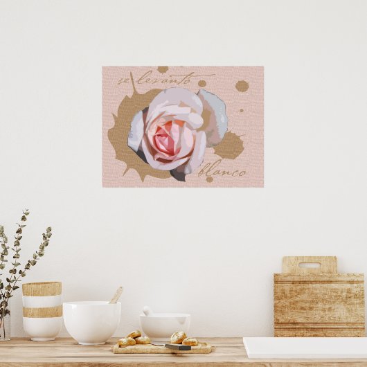 Se levanto blanco poster (Keuken)