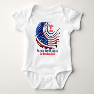 SE Patriottische Amerikaanse Baby met Transparant Romper