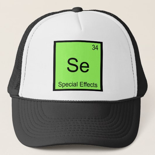 Se - Speciale Effecten Grappige Chemie Element T-s Trucker Pet (Voorkant)