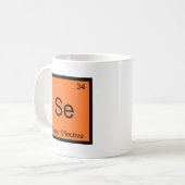 Se - Super Effectief Chemie Elementsymbool Meme Koffiemok (Voorkant links)