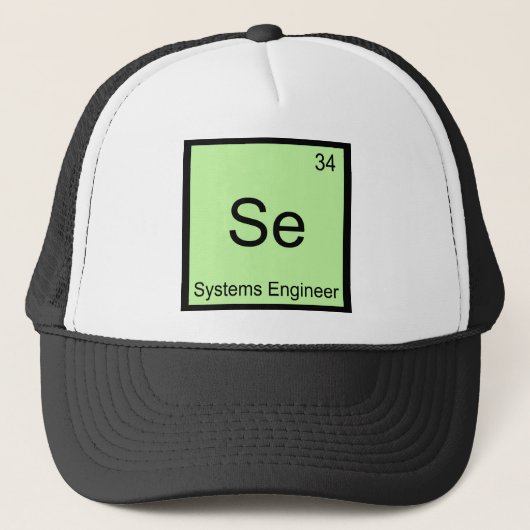 Se - Systeemtechnicus Grappige Chemie Element Tee Trucker Pet (Voorkant)