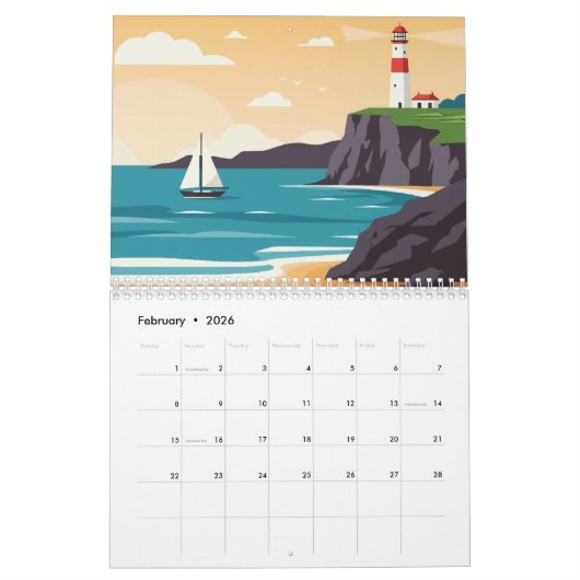 Sea and beach kalender (Feb 2026)