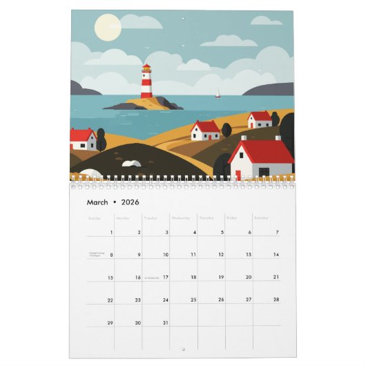 Sea and beach kalender (Mar 2026)