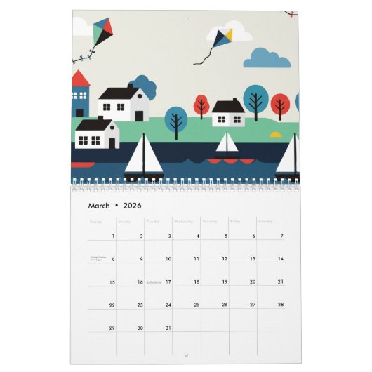 Sea and beach kalender (Mar 2026)