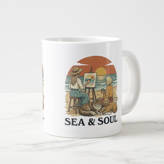 Sea and Soul Dream Grote Koffiekop (Voorkant rechts)