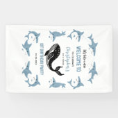 Sea Animals Shark 1st Birthday | Under the Sea Spandoek (Horizontaal)