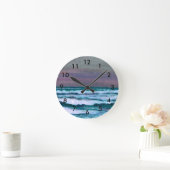 Sea Beach Clock Ocean Waves Seascape Decor Ronde Klok (Huis)
