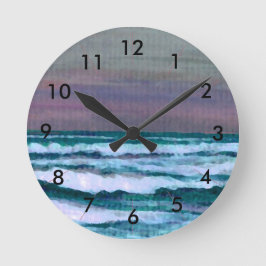 Sea Beach Clock Ocean Waves Seascape Decor Ronde Klok