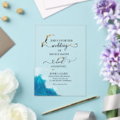  Sea Beach Wedding Invitation |Coastal Destination Acryl Uitnodigingen (Insitu (Huwelijk))