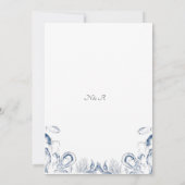  Sea Beach Wedding Invitation |Coastal Destination Kaart (Achterkant)