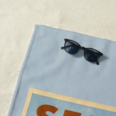 Sea Beast Retro Mermaid | Funny Coastal Beach Blue Strandlaken (In situ)