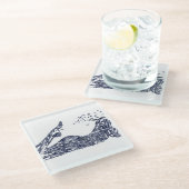 Sea bottom.  glazen onderzetter (Schuin)