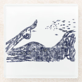 Sea bottom. glazen onderzetter