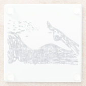 Sea bottom.  glazen onderzetter (Achterkant)