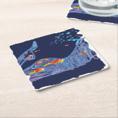 Sea bottom kartonnen onderzetters (Schuin)