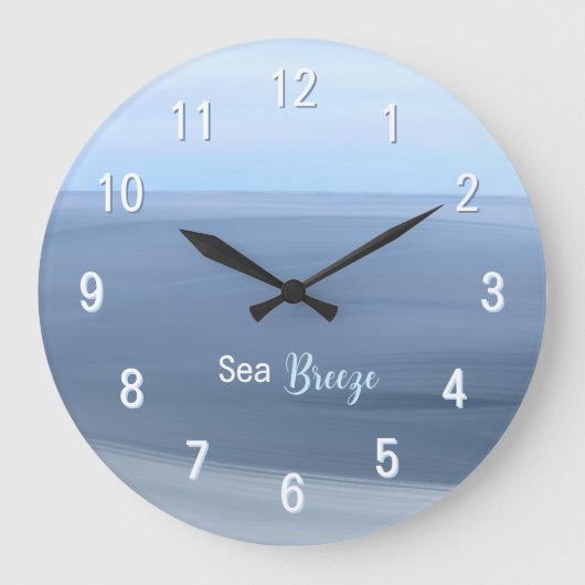 Sea Breeze – Calm Blue Ocean Grote Klok (Voorkant)