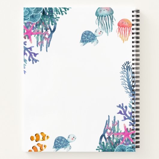 Sea Breeze Notebook – Cute Journal for Ocean Lover Notitieboek (Achterkant)