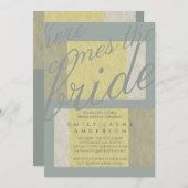 Sea Breeze Typografie Bruidsdouche Kleurblok Kaart (Voorkant / Achterkant)