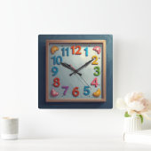 Sea Colors Vierkante Klok (Huis)