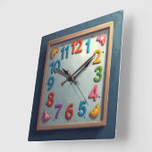 Sea Colors Vierkante Klok (Hoek)