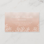 Sea Coral Silhouette | Lt Coral Visitekaartje (Achterkant)