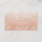 Sea Coral Silhouette | Lt Coral Visitekaartje (Achterkant)