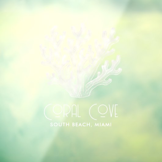 Sea Coral Silhouette Raamsticker (Vel 3)