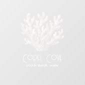 Sea Coral Silhouette Raamsticker (Vel)