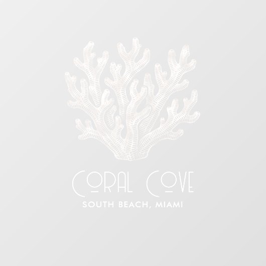 Sea Coral Silhouette Raamsticker (Vel)