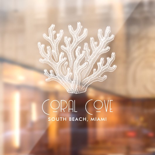 Sea Coral Silhouette Raamsticker (Vel 2)